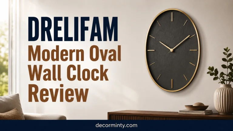 DRELIFAM Modern Oval Wall Clock Review