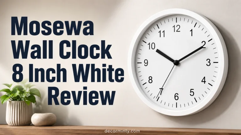 Mosewa Wall Clock 8 Inch White Review