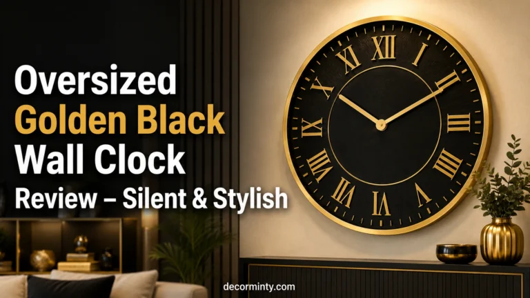Oversized Golden Black Wall Clock Review – Silent & Stylish