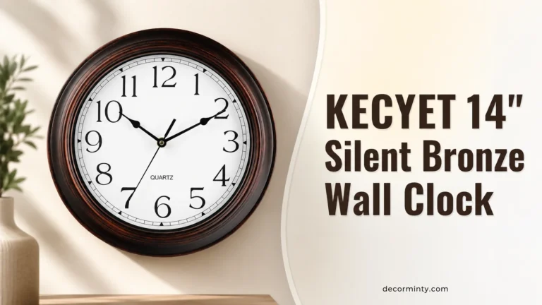 KECYET 14" Silent Bronze Wall Clock
