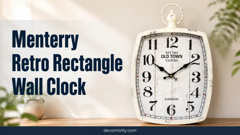 Menterry Retro Rectangle Wall Clock