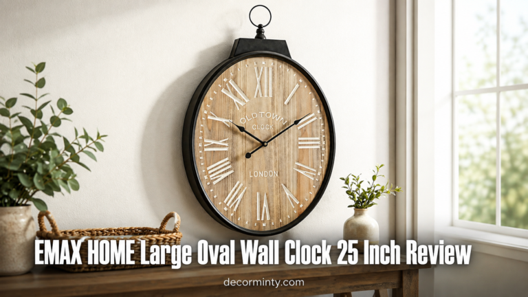 EMAX HOME Large Oval Wall Clock 25 Inch Review
