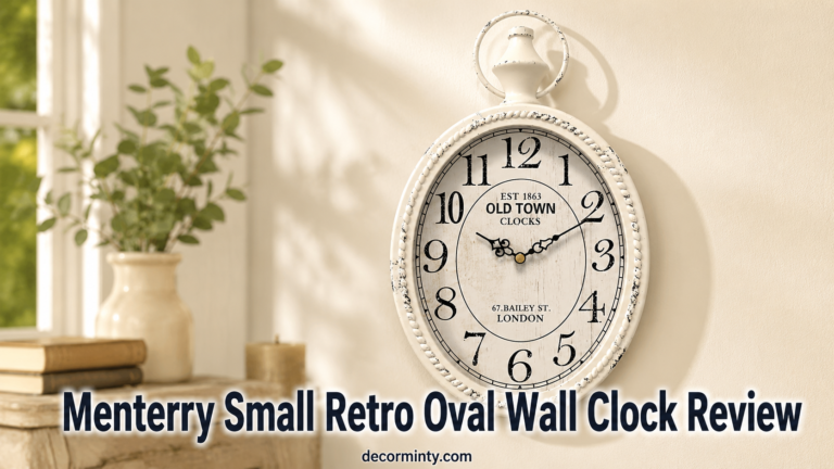 Menterry Small Retro Oval Wall Clock Review