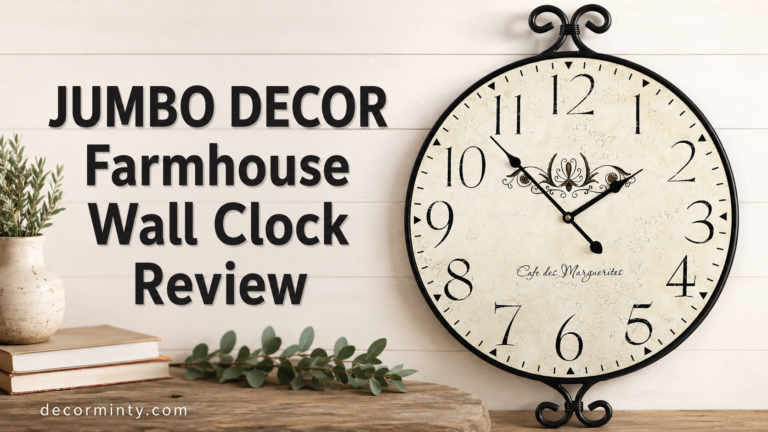 JUMBO DECOR Farmhouse Wall Clock Review