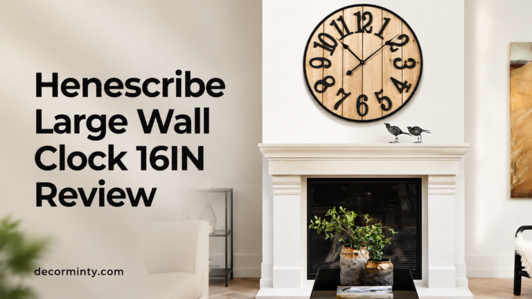 Henescribe Large Wall Clock 16IN Review