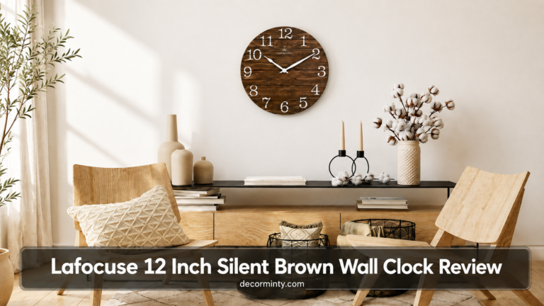 Lafocuse 12 Inch Silent Brown Wall Clock Review