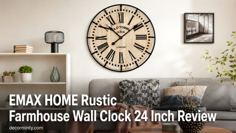 EMAX HOME Rustic Farmhouse Wall Clock 24 Inch Review