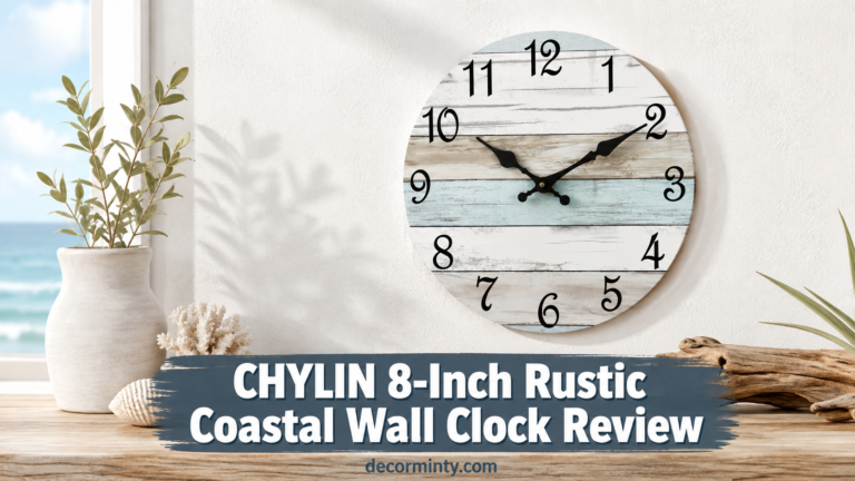 CHYLIN 8-Inch Rustic Coastal Wall Clock Review