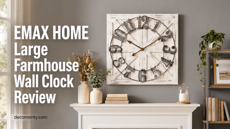 EMAX HOME Large Farmhouse Wall Clock Review