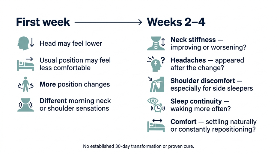What happens if you sleep without a pillow for 30 days?