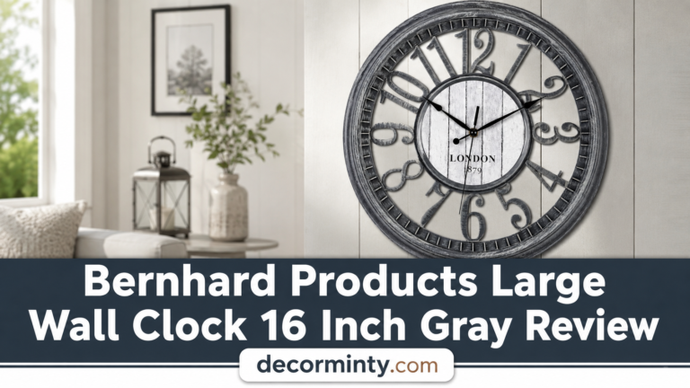 Bernhard Products Large Wall Clock 16 Inch Gray Review