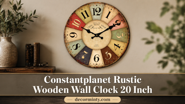 Constantplanet Rustic Wooden Wall Clock 20 Inch Review