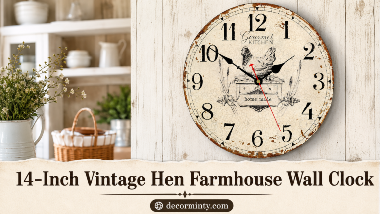 14-Inch Vintage Hen Farmhouse Wall Clock Review