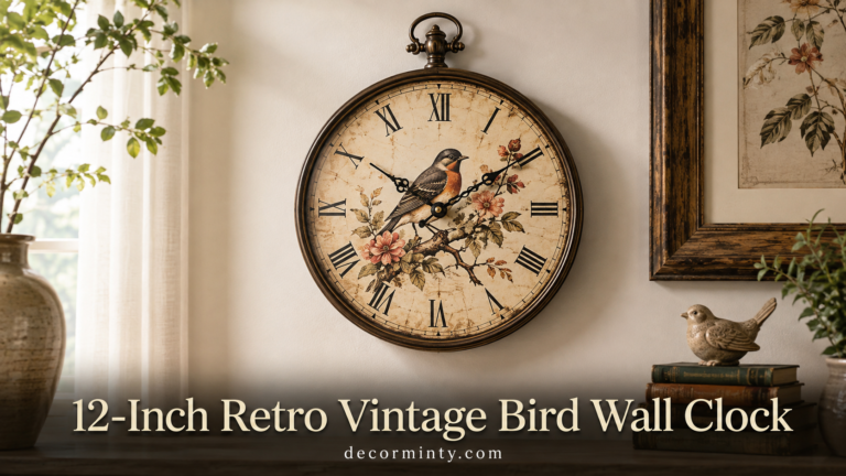 12-Inch Retro Vintage Bird Wall Clock