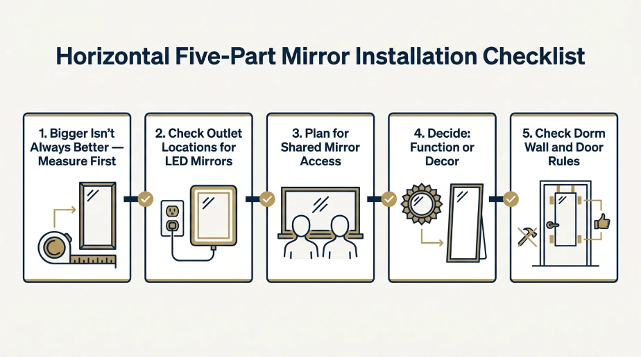 Common Mistakes to Avoid When Choosing a Dorm Room Mirror