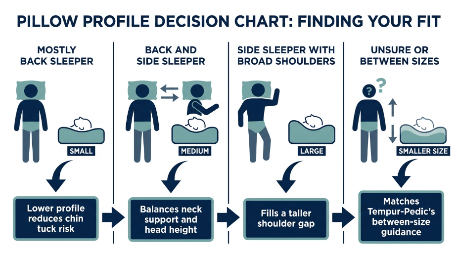 What size TEMPUR-Pedic neck pillow should I get?