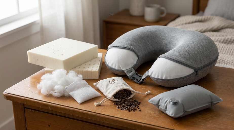 What are neck pillows made of?