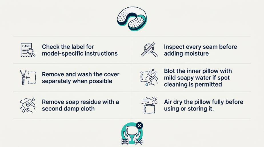 Can you wash a neck pillow with beads?