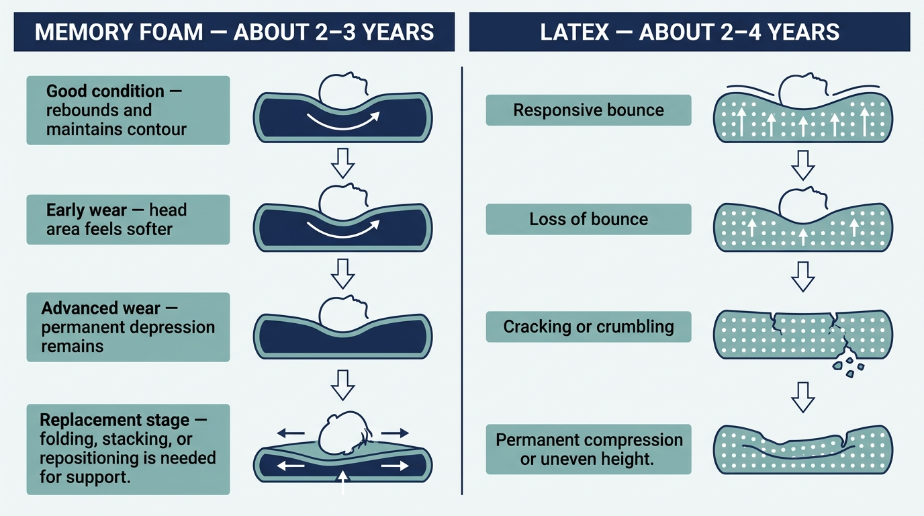 How long do cervical neck pillows last?