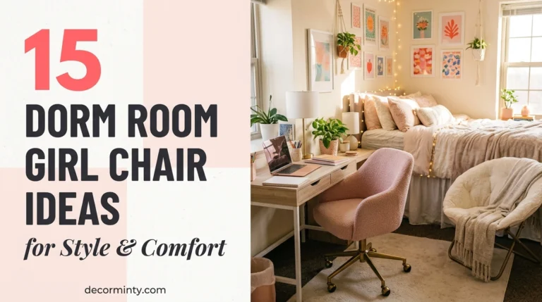 Dorm Room Girl Chair Ideas for Style & Comfort