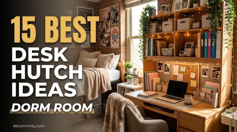 best desk hutch ideas dorm room